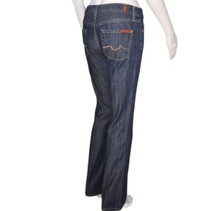 7 FOR ALL MANKIND Discontinued Faded Dark Wash Center Crease Classic Bootcut 26
